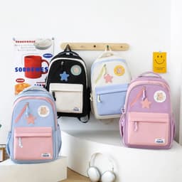 Sac à Dos Multifonctionnel Kawaii Grand Volume Imperméable et Résistant 4Pcs Bleu et Rose SACKDS02BRS - حقيبة ظهر بعدة قطع بتصميم كاوايي 3