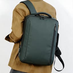 Sac à Dos Business Voyage pour Homme Convertible en Sac à Main Poche Extensible Vert SACHM01V - حقيبة ظهر للرجال متعددة الاستخدامات للكمبيوتر المحمول 3
