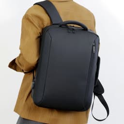 Sac à Dos Business Voyage pour Homme Convertible en Sac à Main Poche Extensible Noir SACHM01N - حقيبة ظهر للرجال متعددة الاستخدامات للكمبيوتر المحمول 3