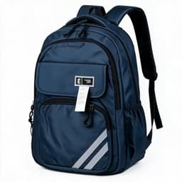 Sac à Dos Sport et Scolaire Multi-Poches Tissu Oxford Résistant et Imperméable Bleu SACKDS27BL - حقيبة ظهر رياضية ومدرسية متعددة الجيوب مع عواكس ضوئية 1