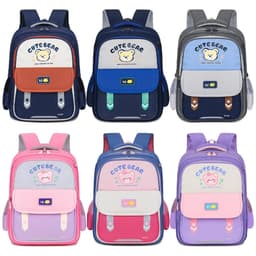 Sac à Dos Scolaire Enfant Motif Ours Cute Bear Design Ergonomique Bleu Ciel SACKDS28BC - حقيبة ظهر مدرسية للأطفال بتصميم الدب اللطيف 2