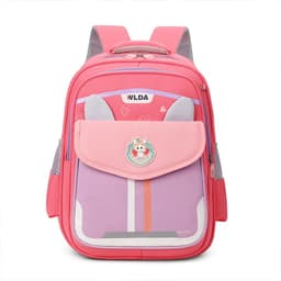 Sac à Dos Scolaire Enfant Design Oreilles Ergonomique Tissu Imperméable pour Primaire Rose SACKDS30RS - حقيبة ظهر مدرسية للأطفال 1