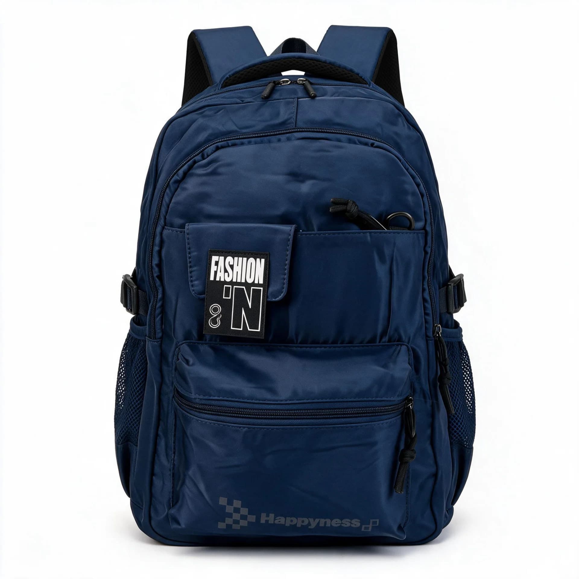 Sac à Dos Multi-Poches et Grand Volume Tissu Résistant Imperméable Style Trendy Bleu SACHM05BL - حقيبة ظهر عصرية متعددة الجيوب