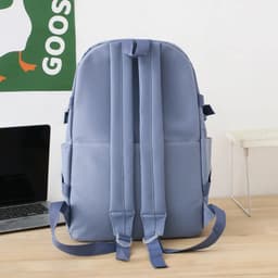 Sac à Dos Multifonctionnel Kawaii Grand Volume Imperméable et Résistant 5Pcs Bleu SACKDS33BL - حقيبة ظهر بعدة قطع بتصميم كاوايي 3