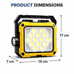 Lanterne de Camping LED Solaire et Rechargeable USB 40 LED + 2 COB - مصباح وكيشاف تخييم يدوي يعمل بالطاقة الشمسية بـ 4 وضعيات إضاءة 4