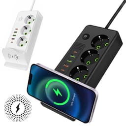Multiprise 3 SOCKET 2500W avec USB, Type-C et chargement sans fil – مقبس طاقة وشاحن لاسلكي 1