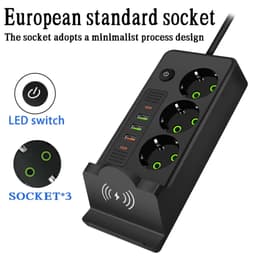 Multiprise 3 SOCKET 2500W avec USB, Type-C et chargement sans fil – مقبس طاقة وشاحن لاسلكي 7