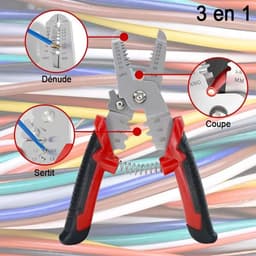 Coffret de sertissage 3en1 avec cosses 22-10 AWG – 170 pièces pour l’électricien 8