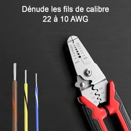 Coffret de sertissage 3en1 avec cosses 22-10 AWG – 170 pièces pour l’électricien 6
