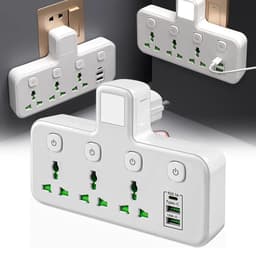 Multiprise Murale LED avec 2 ports USB-A et 1 port USB-C (charge rapide) – مقبس طاقة مقبس طاقة مع منافذ شحن 1
