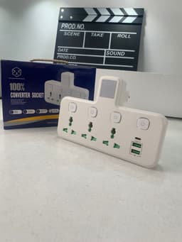 Multiprise Murale LED avec 2 ports USB-A et 1 port USB-C (charge rapide) – مقبس طاقة مقبس طاقة مع منافذ شحن 5