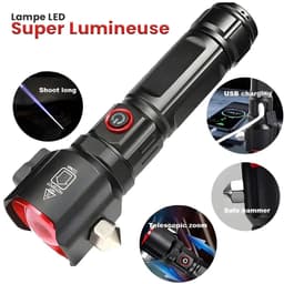 Lampe Torche Multifonctionnel LED Puissante Rechargeable par USB Avec PowerBank – طورش عالي السطوع 1
