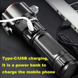 Lampe Torche Multifonctionnel LED Puissante Rechargeable par USB Avec PowerBank – طورش عالي السطوع 5