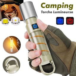 Lampe Torche Rechargeable, Ultra Puissante avec 5 Modes D'éclairage 1