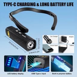Lampe Frontale Rechargeable 1000 Lumen Avec Sensor de Mouvement et 5 Modes de Lumière 8