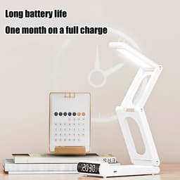 Lampe de bureau rechargeable sans fil avec réveil LED et power bank 5000 mAh – مصباح مكتب ومصباح مع شاحن متنقل 3