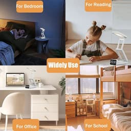 Lampe de bureau rechargeable sans fil avec réveil LED et power bank 5000 mAh – مصباح مكتب ومصباح مع شاحن متنقل 7