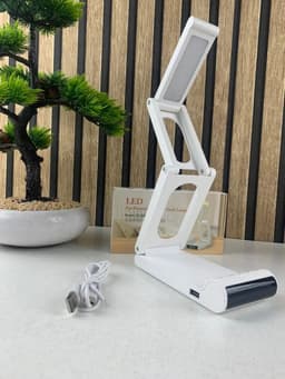 Lampe de bureau rechargeable sans fil avec réveil LED et power bank 5000 mAh – مصباح مكتب ومصباح مع شاحن متنقل 8