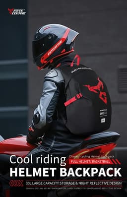 Sac à Dos MOTOCENTRIC pour Casque de Moto - حقيبة ظهر المخصصة لخوذة الدراجة النارية 3